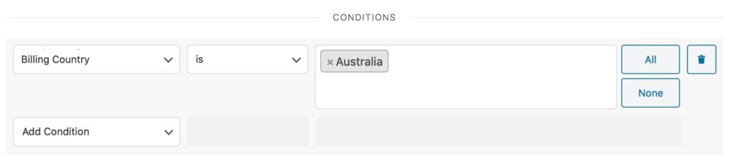 WooCommerce Shipping and Payments Plugin Payment Gateways Restriction Billing Country Conditions